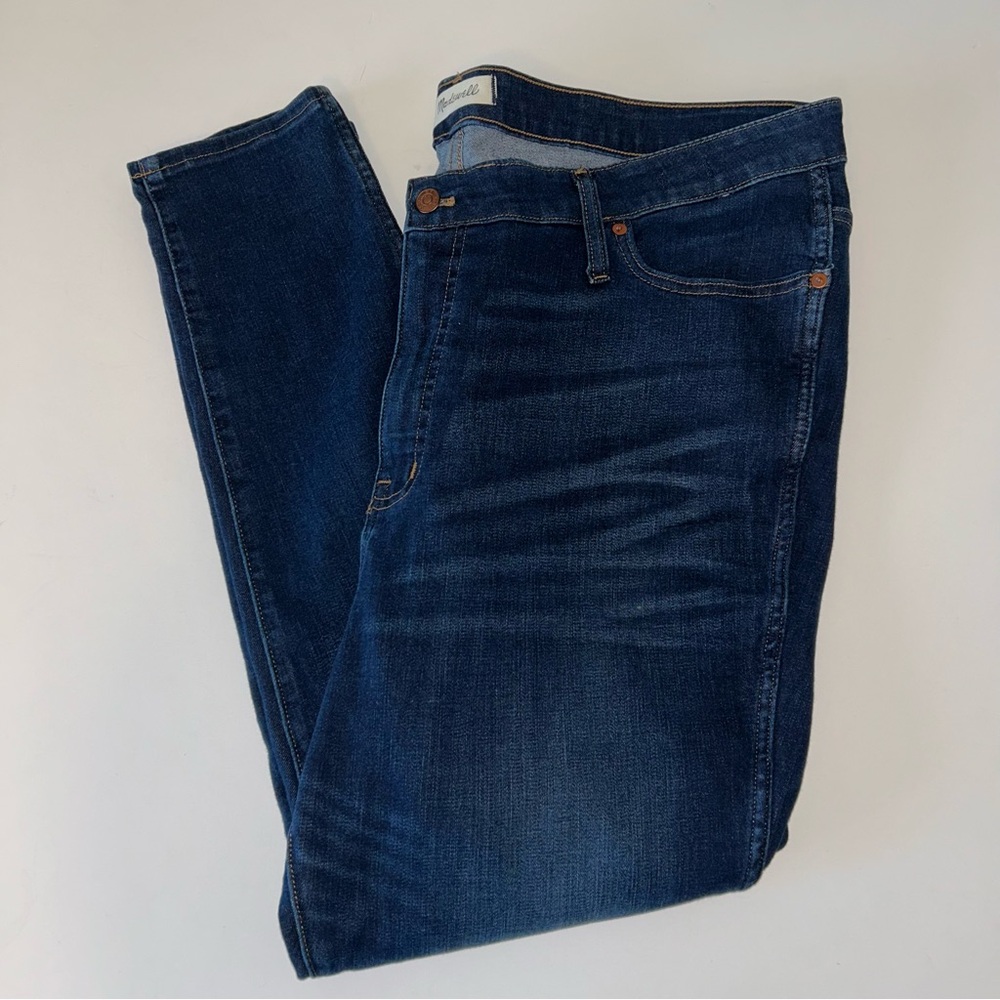 Madewell womens 10” High Rise Skinny dark‎ wash jeans size 36